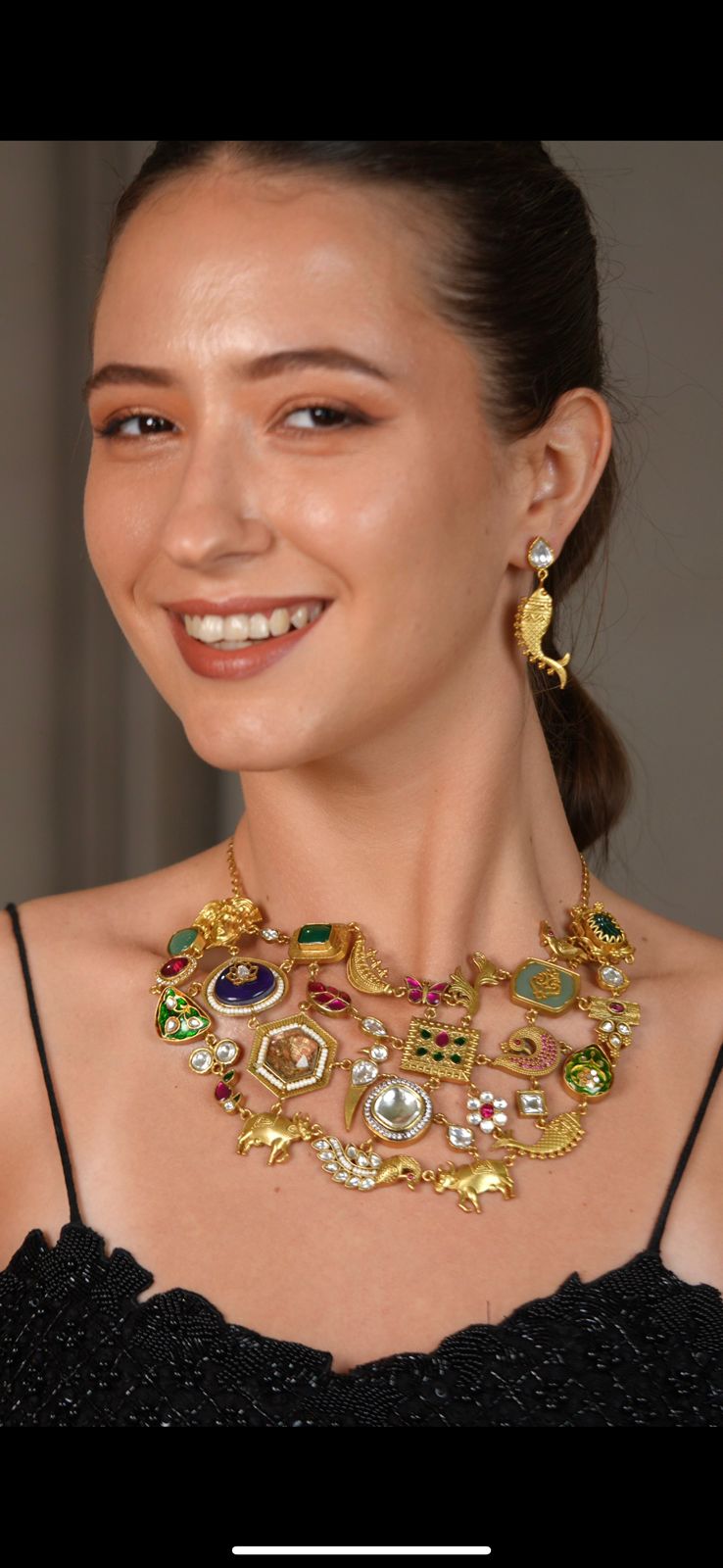Boho Tribe Gold Indowestern Funky Polki Set