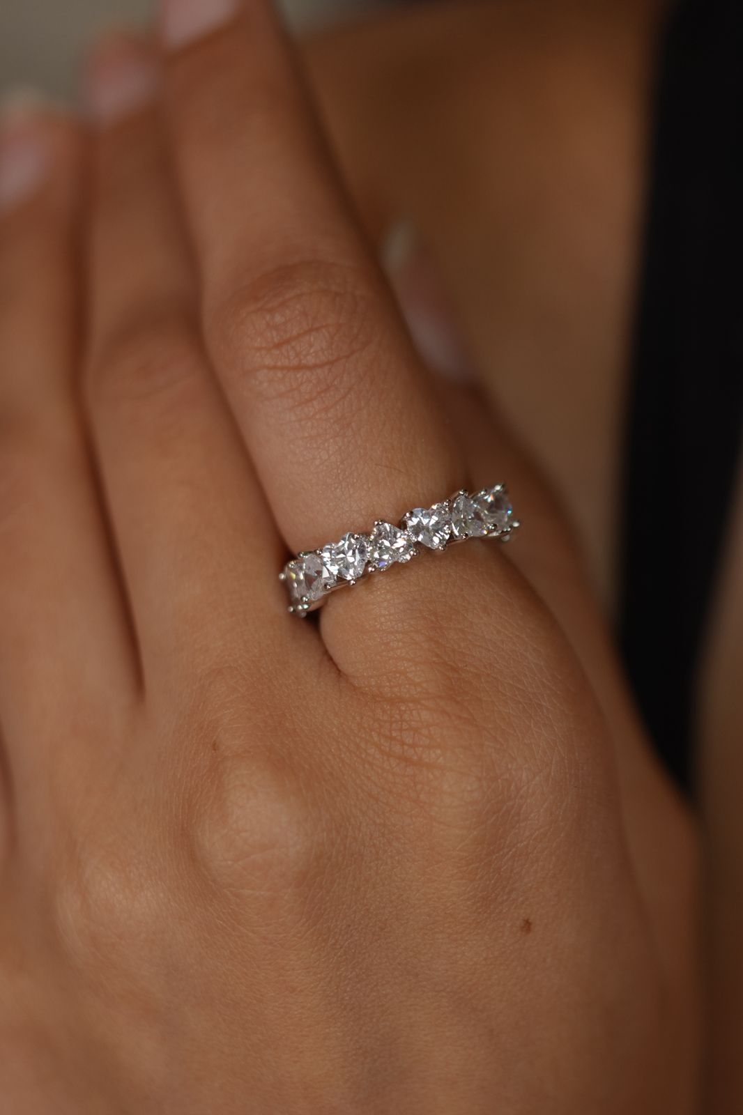 Heart Diamond Delicate Band Ring | Daily Wear