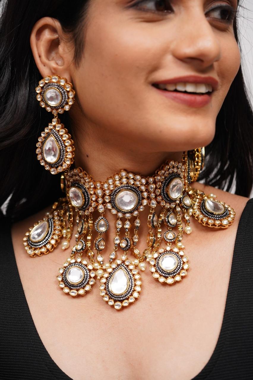Sifra Bridal Choker Set | Victorian - Without Maangtikka