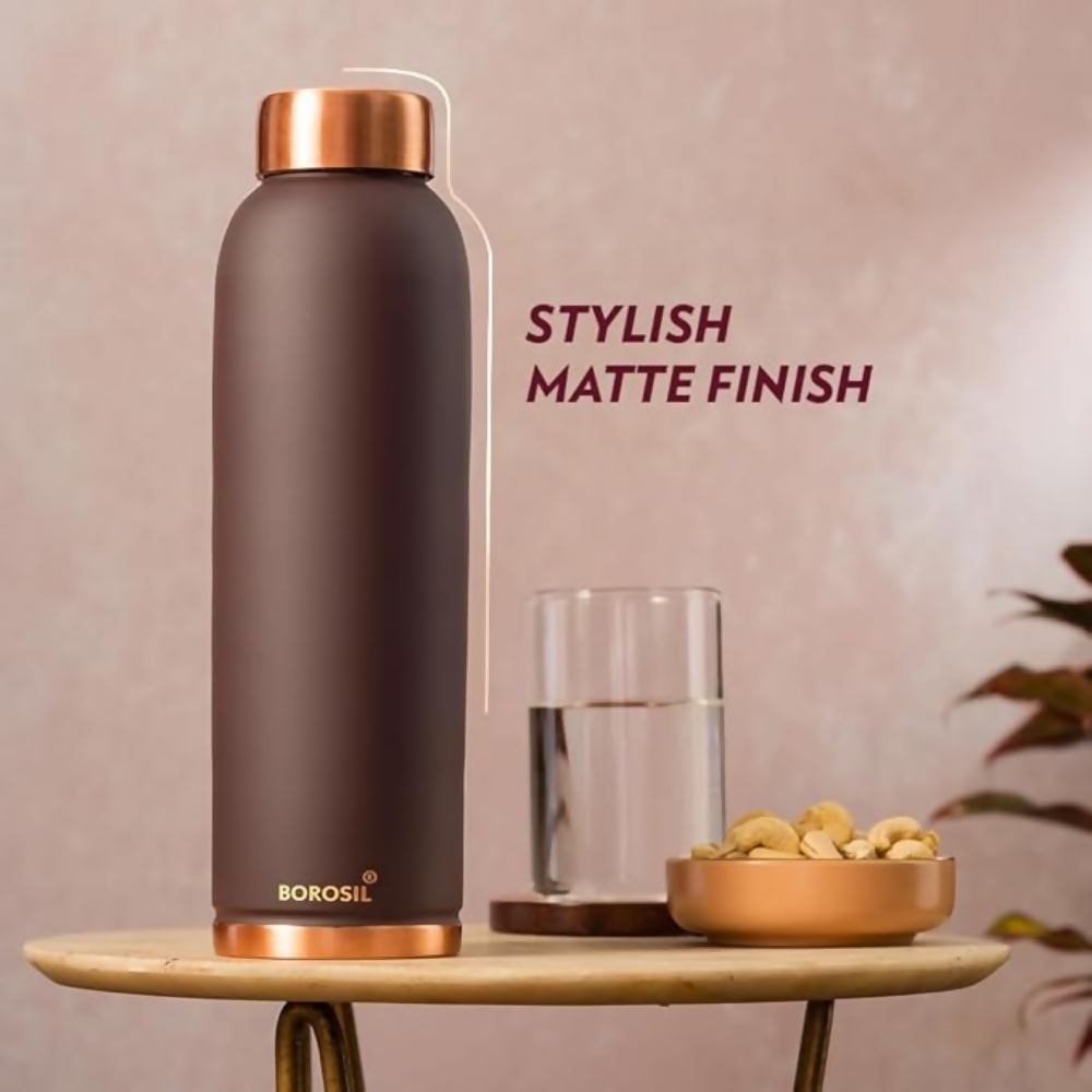 Borosil Colour Copper bottle - Brown