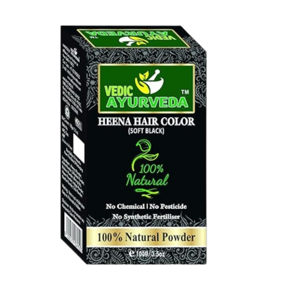 VedicAyurveda Natural Henna hair color Soft Black