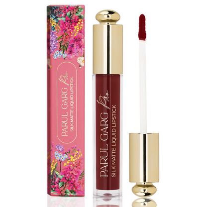 Parul Garg Beauty Silk Matte Liquid Lipstick, Long Lasting & Transfer-Proof - Primrose, Deep Maroon