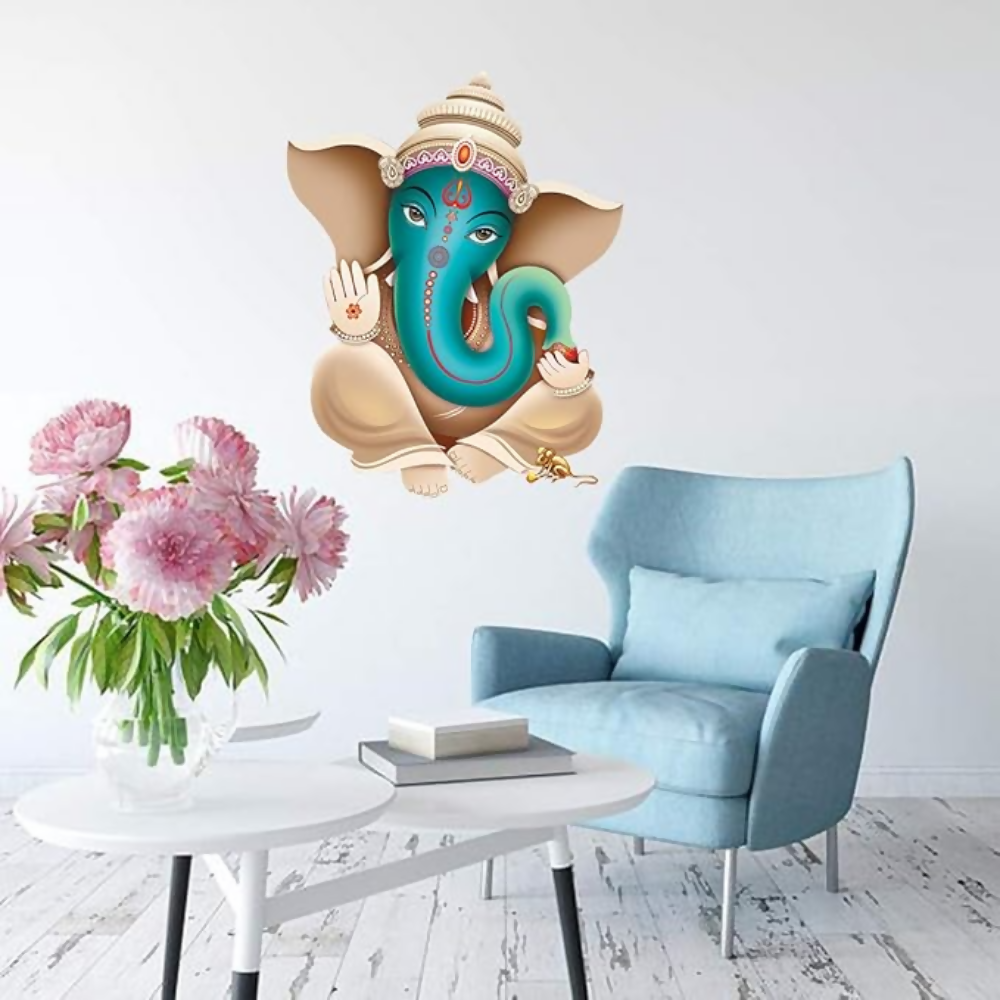 Rangoli Vinyl Religion Large Wall Sticker (Multicolor, 50 or 70 cm)