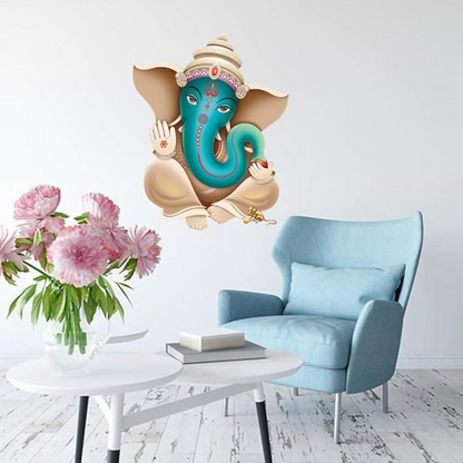 Rangoli Vinyl Religion Large Wall Sticker (Multicolor, 50 or 70 cm)