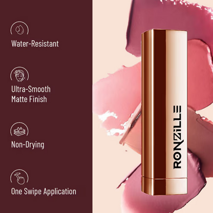 Ronzille Natural Colored Long Stay Matte Lipstick - Shade 16