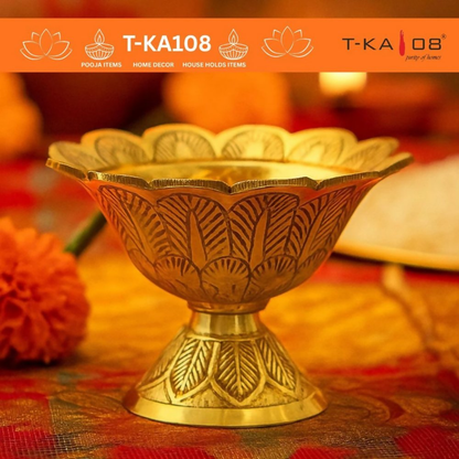 CraftVatika Brass Traditional Devdas Puja Lamp For Decor