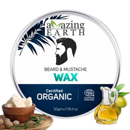 Amazing Earth Certified Organic Beard & Mustache Wax