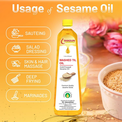 Shagun Cold Pressed Sesame Oil - Washed Til Oil