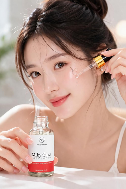 Milky Moon Glow Face Serum, Korean Glass Skin Glowing Effect, Brightens Skin, Deep Hydration