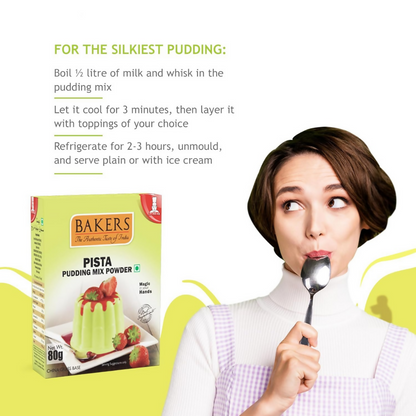 BAKERS Premium Pudding Mix - Pista Flavor