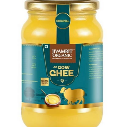 Jivamrit Organic A2 Cow Ghee Glass Bottle