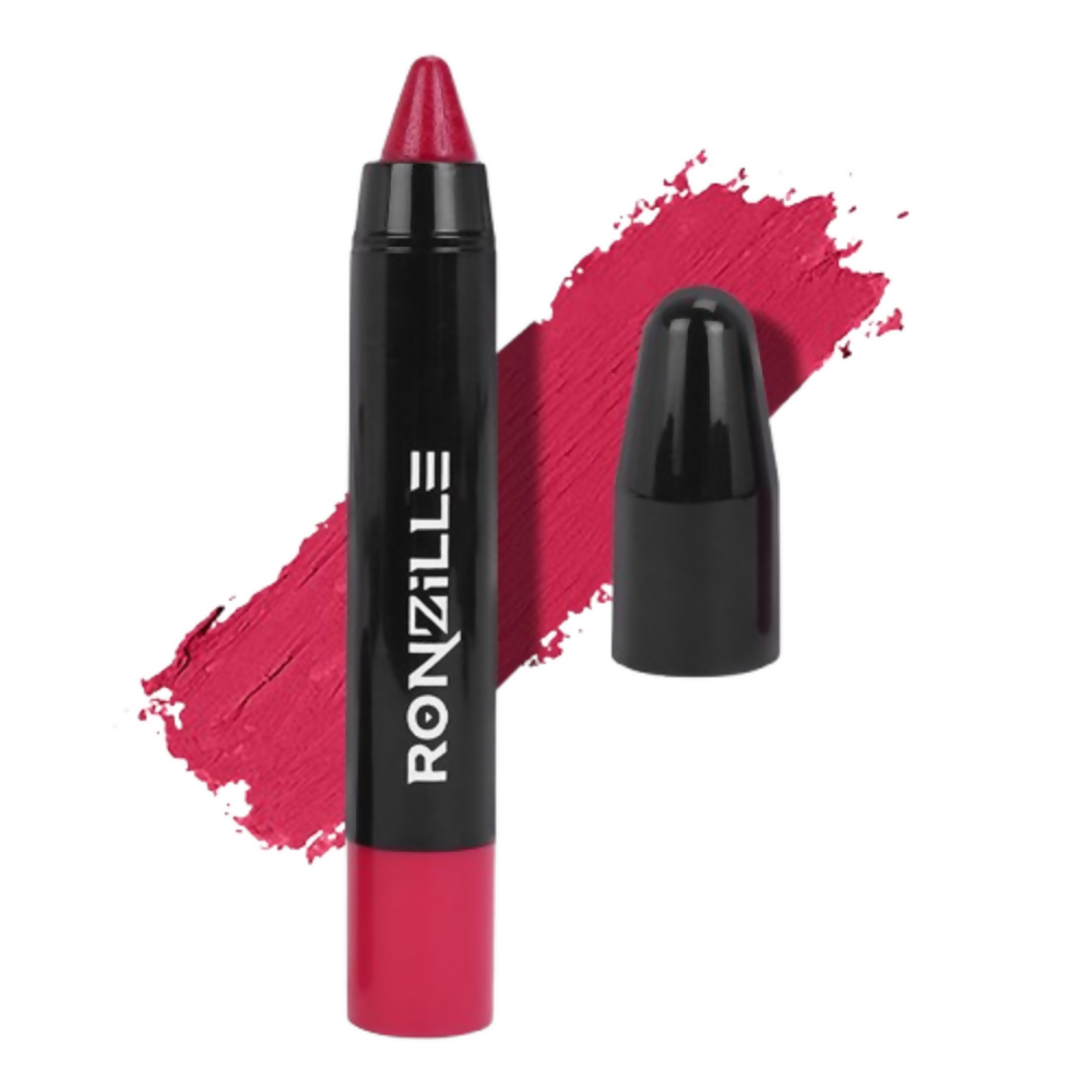 Ronzille Long Stay Matte Lip Crayon - Deep Carmine