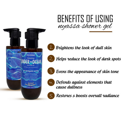 Nyassa Silkening Under The Ocean Shower Gel With Organic Argan Oil And Rosehip Oil