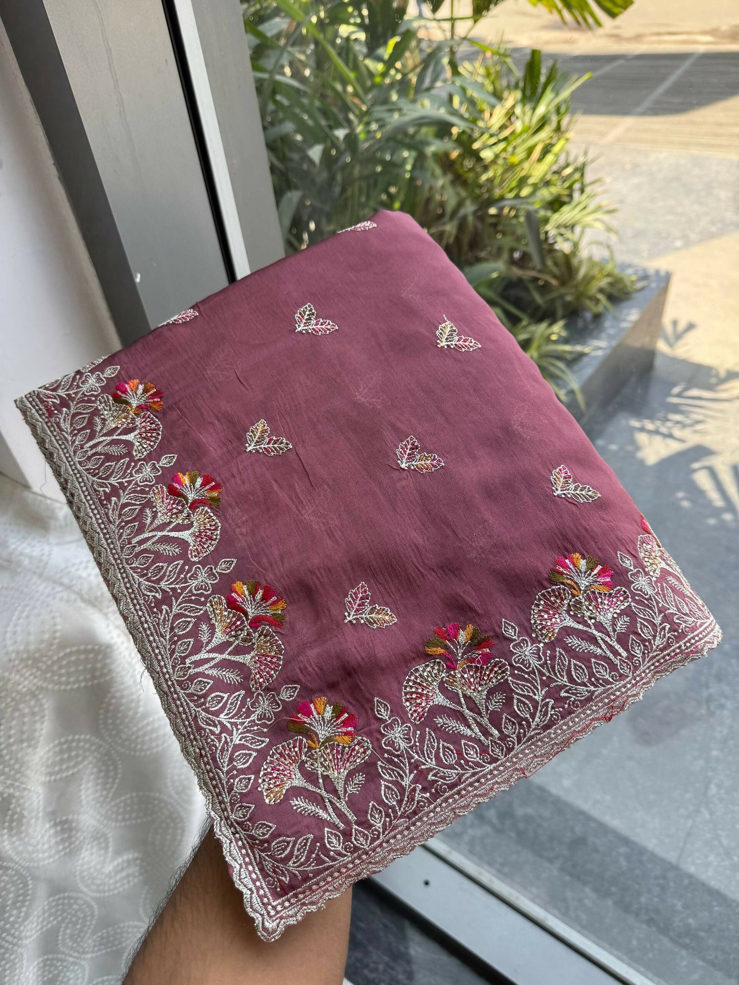 Teeya Creation New Trendy Stylish Party Wear Silk Saree-Beige
