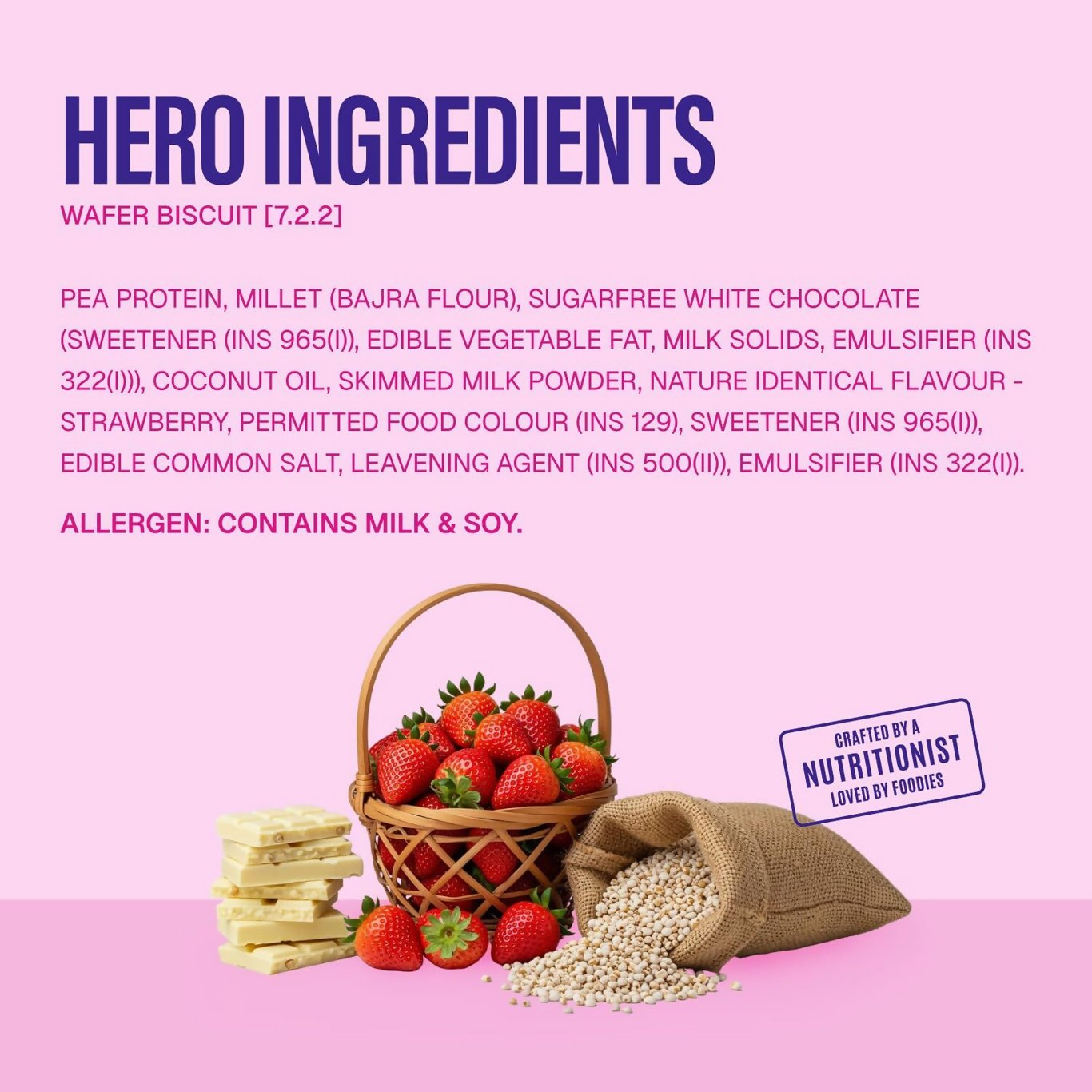 Phab Millet Wafer - Strawberry Protein Wafer