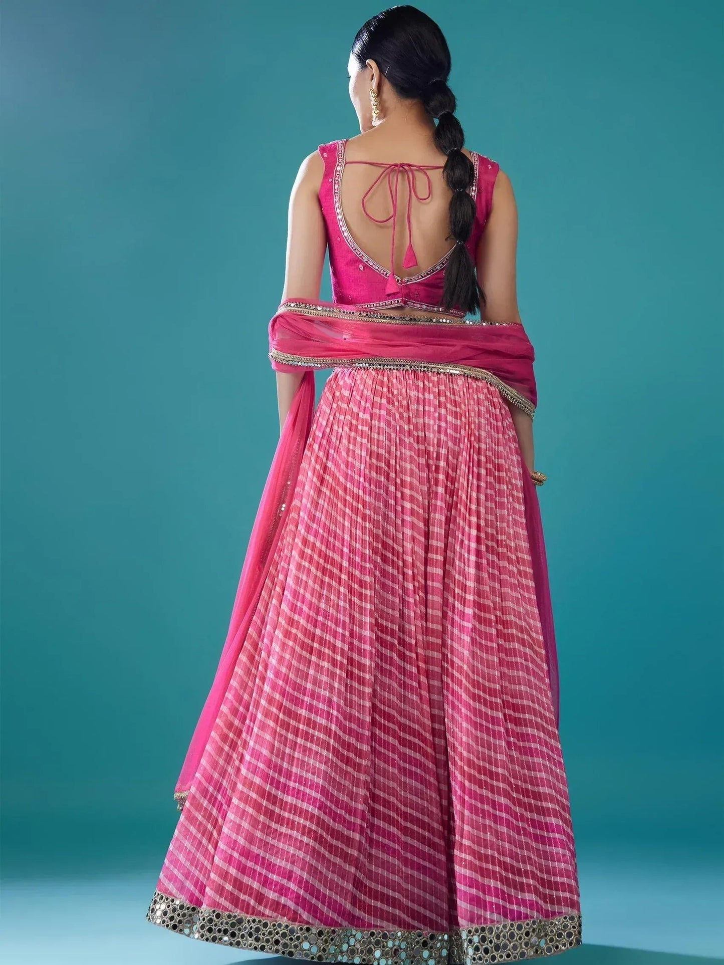 Tulsi Art Precious Pink Digital Printed Organza Event Wear Lehenga Choli With Dupatta