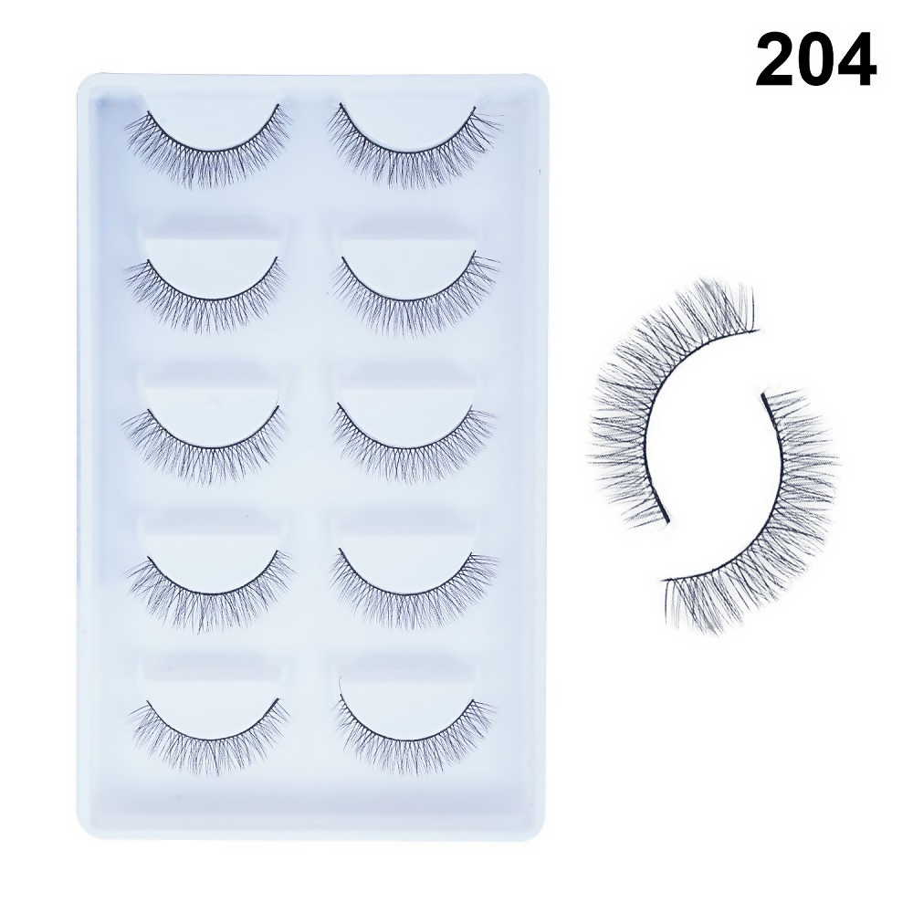 Bronson Professional Pair 6D Long & Natural False Eyelashes - 204