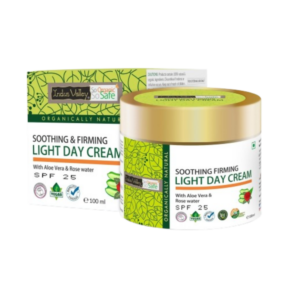 Indus Valley SPF 25 Soothing & Firming Light Day Cream - Aloe Vera & Rose Water