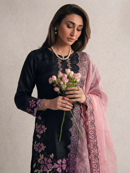 Teeya Creation Women's Fancy Stylish Heavy Embroidery Sequence Work With Rivet Moti Work Peach Kurta Set