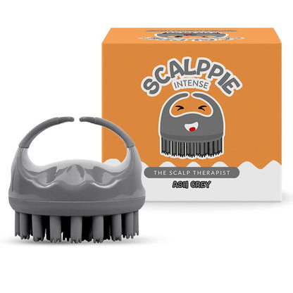 Scalppie Pro Silicon Hair Scalp Massager & Shampoo Brush Scrub - Hair Growth & Anti Dandruff - Grey