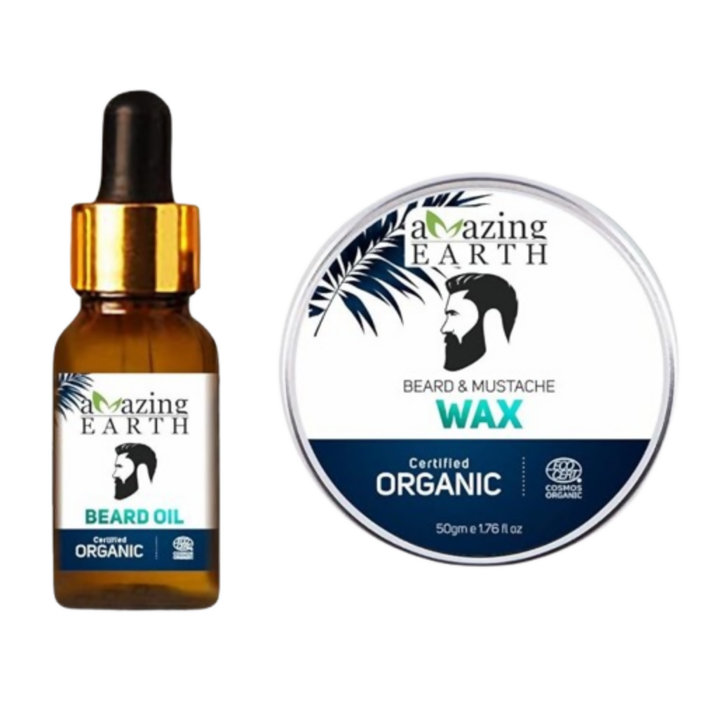 Amazing Earth Beard & Mustache Wax And Beard Oil