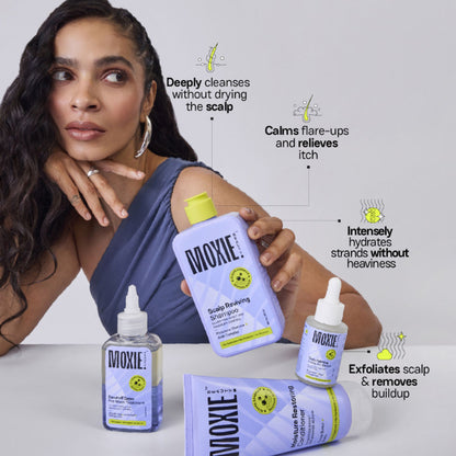Moxie Beauty The Scalp Sos Routine (Pre-wash, Shampoo, Conditioner & Serum)