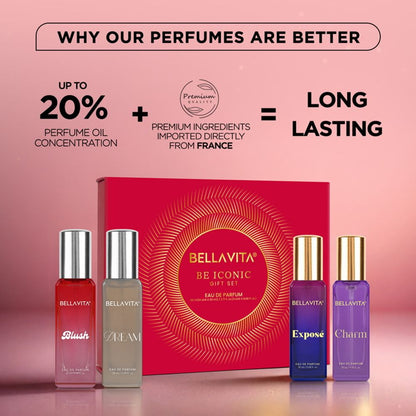 Bella Vita Organic Be Iconic Long Lasting Perfume Gift Set For Woman