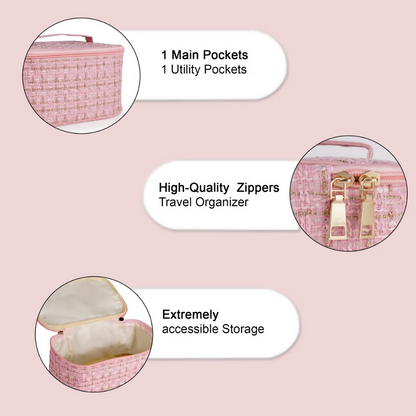 Bronson Professional Pink Makeup Pouch Cosmetic Organizer Kit