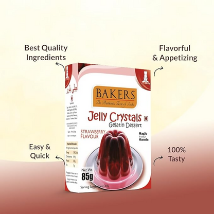 BAKERS Jelly Crystals (Gelatin Dessert) - Strawberry