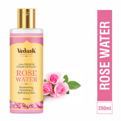 Vedask Organic 100% Natural Rose Water Toner