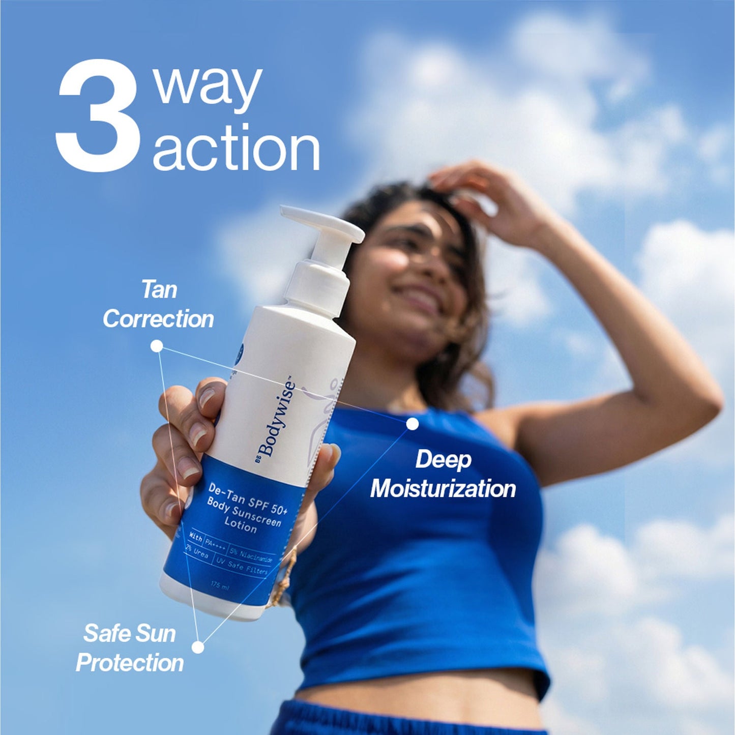 BeBodywise De-Tan SPF 50+ Body Sunscreen Lotion PA++++