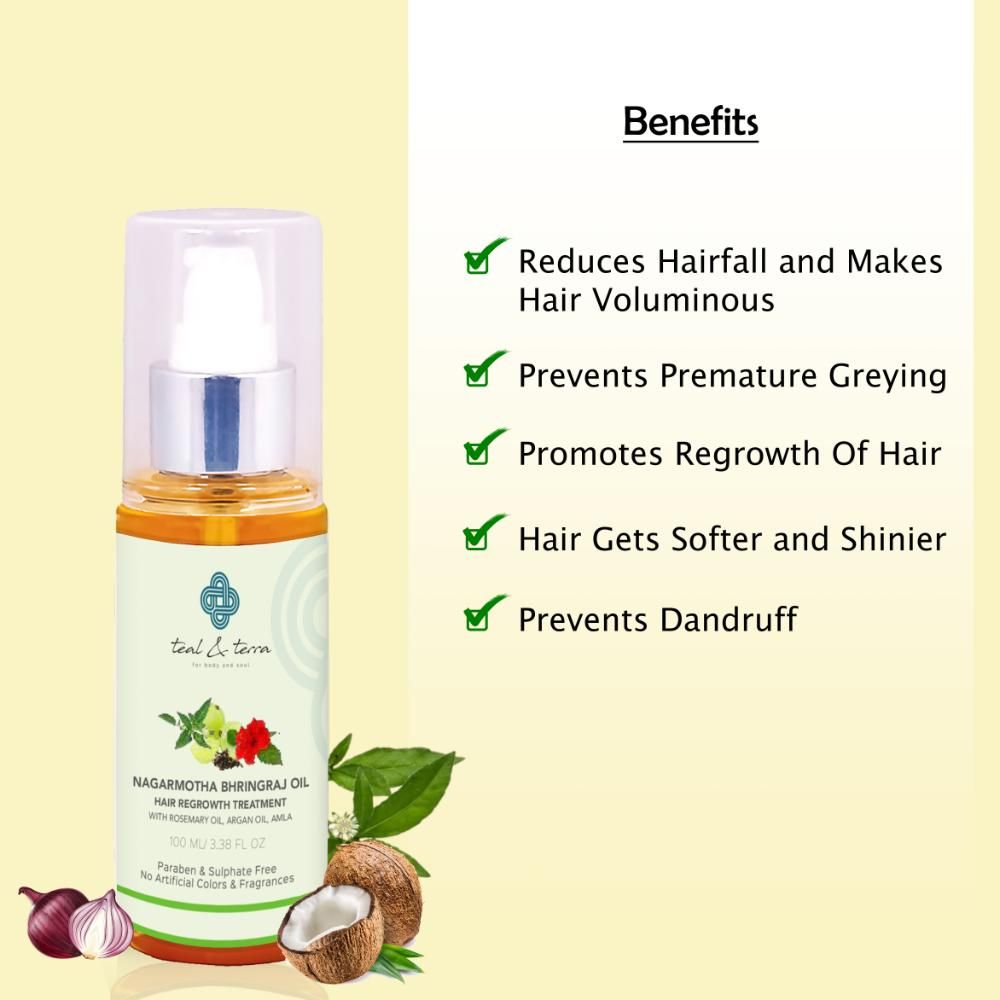 Teal and Terra Nagarmotha Bhringraj Hair Oil