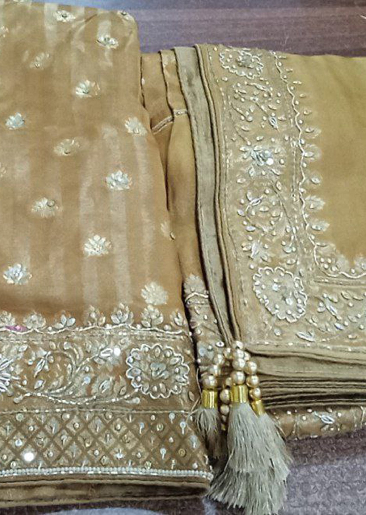 Amber Mustard Dress Material