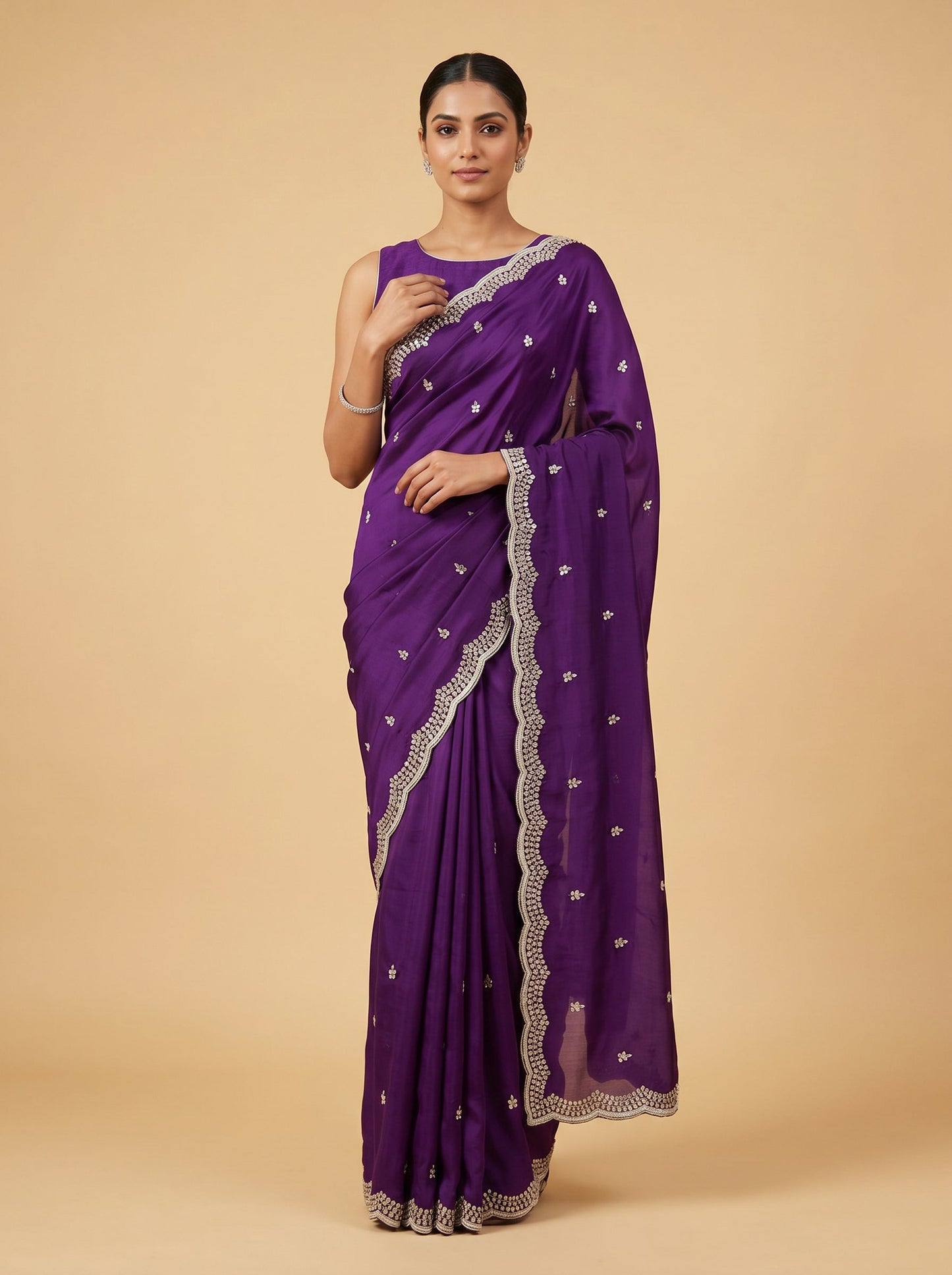 Amethyst Bloom Saree