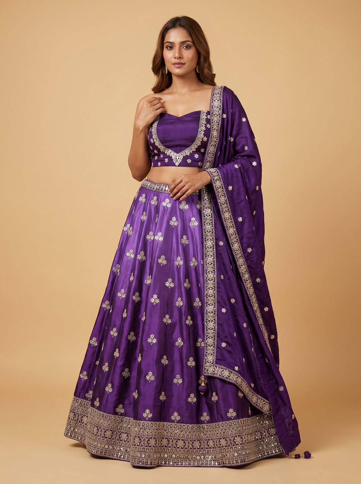 Amethyst Shine Lehenga