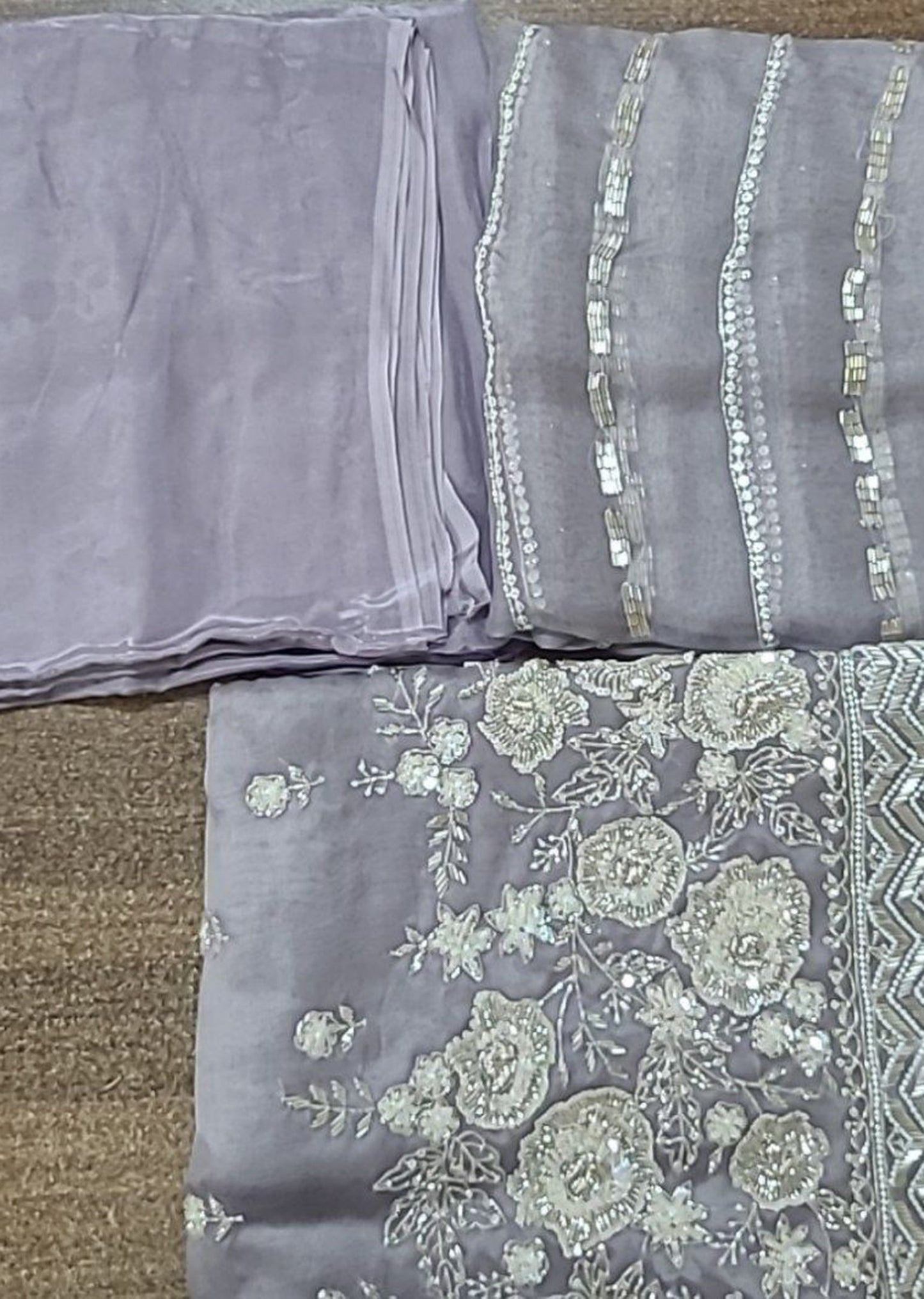 Amethyst Vine Grandeur Dress Material