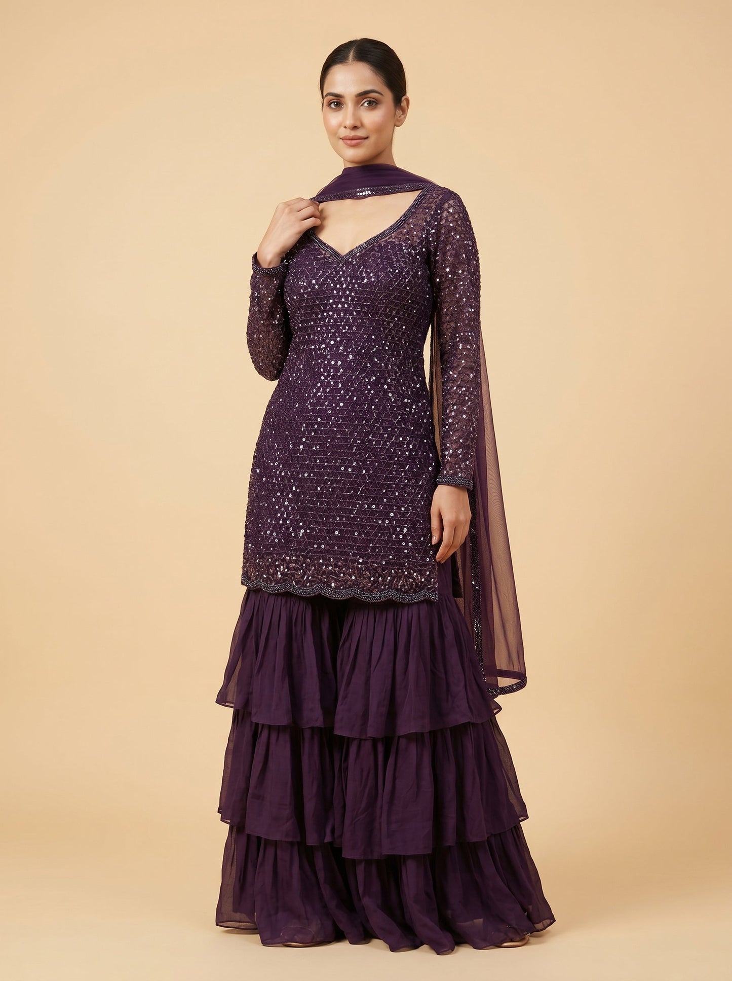 Amethyst Work Anarkali