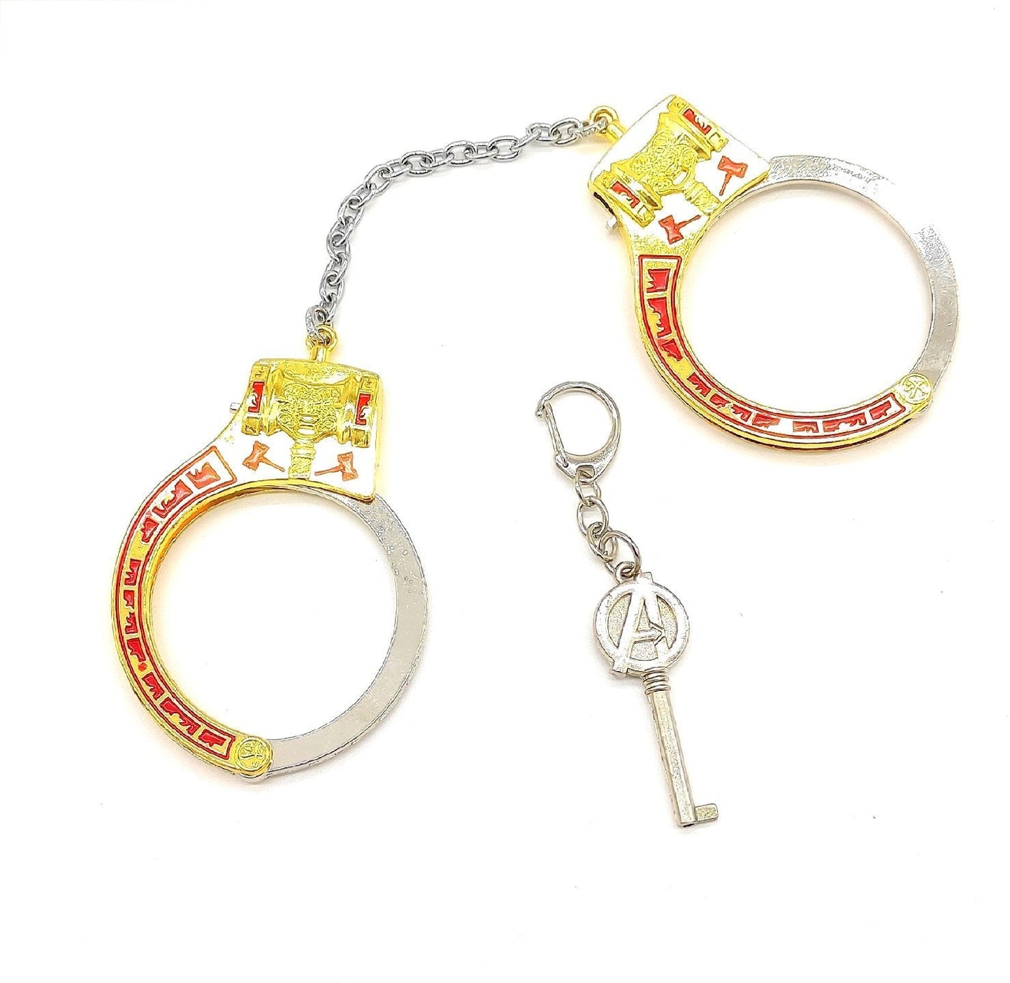 THOR SUPERHERO THEMED METALS HAND CUFFS WITH KEY COSPLAY / ACCESORIES