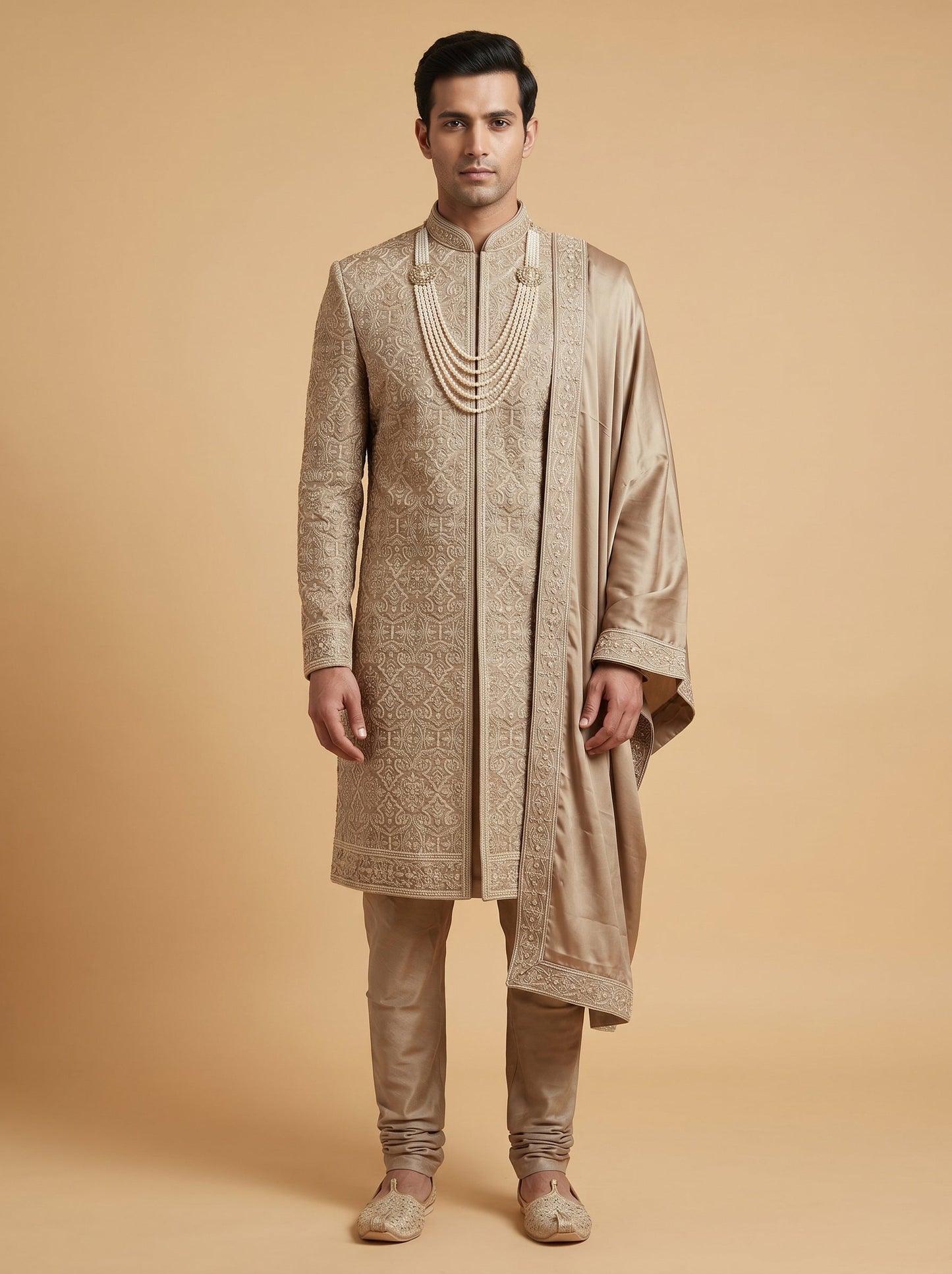 Antique Gold Sherwani
