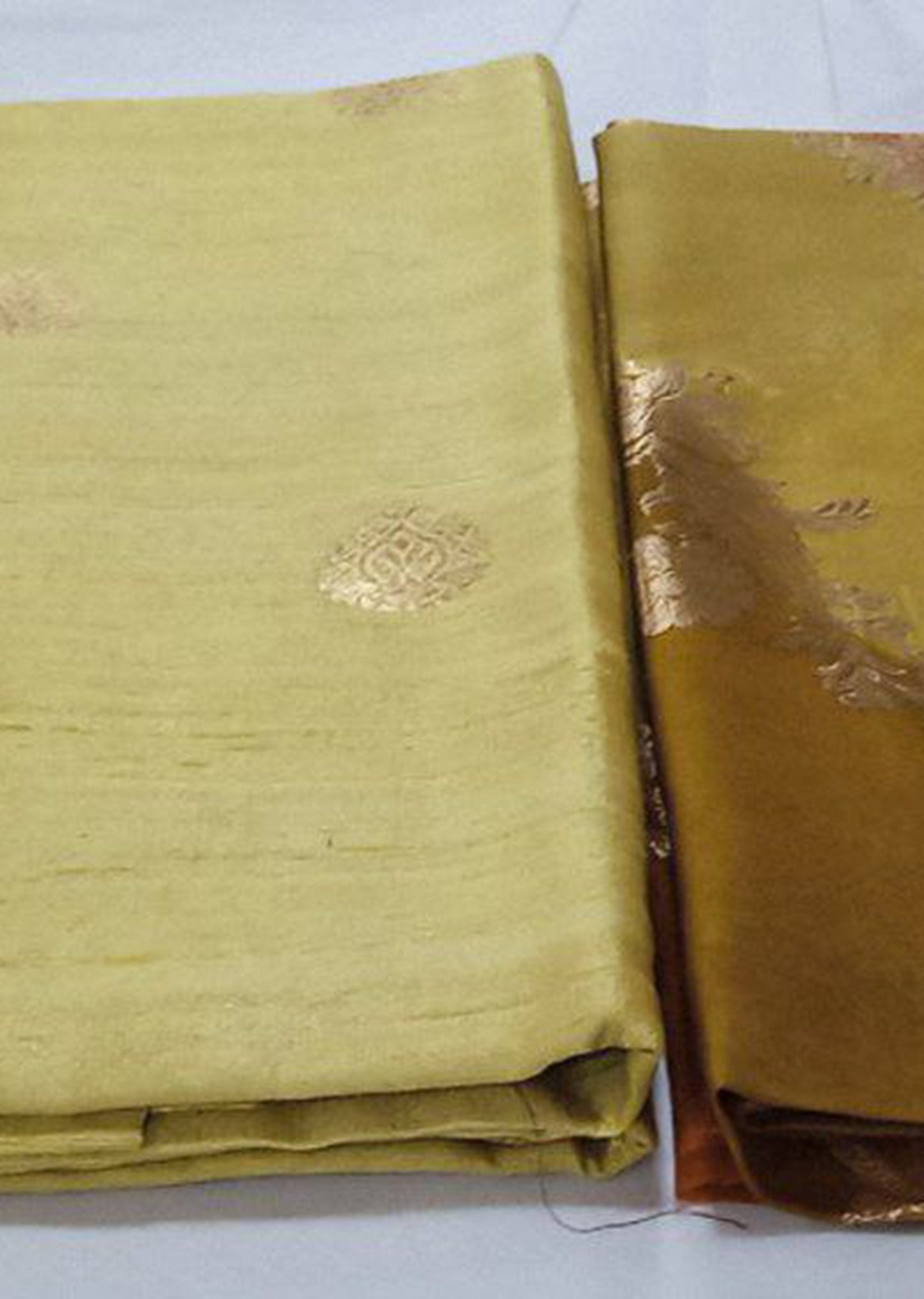 Antique Gold Woven Dress Material