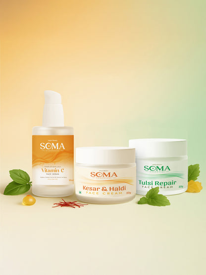 Soma Essential Apian Beauty Ritual- 3 step Skin Care Kit For AM & PM Routine