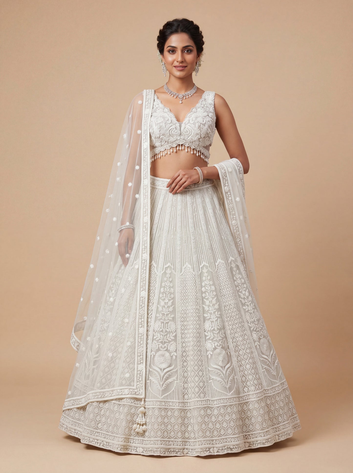 Aqua Contemporary Bridal Lehenga