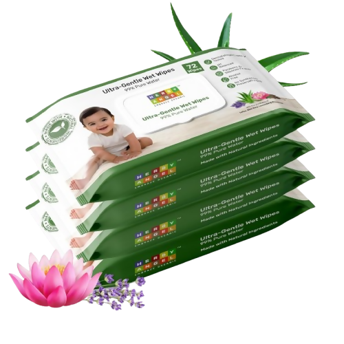 Herby Angel Ultra Gentle Baby Wipes with 99% Pure Water