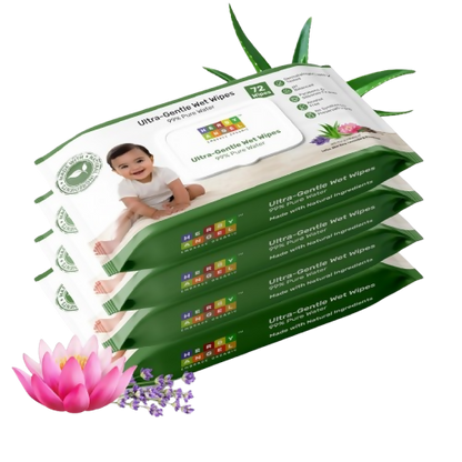 Herby Angel Ultra Gentle Baby Wipes with 99% Pure Water