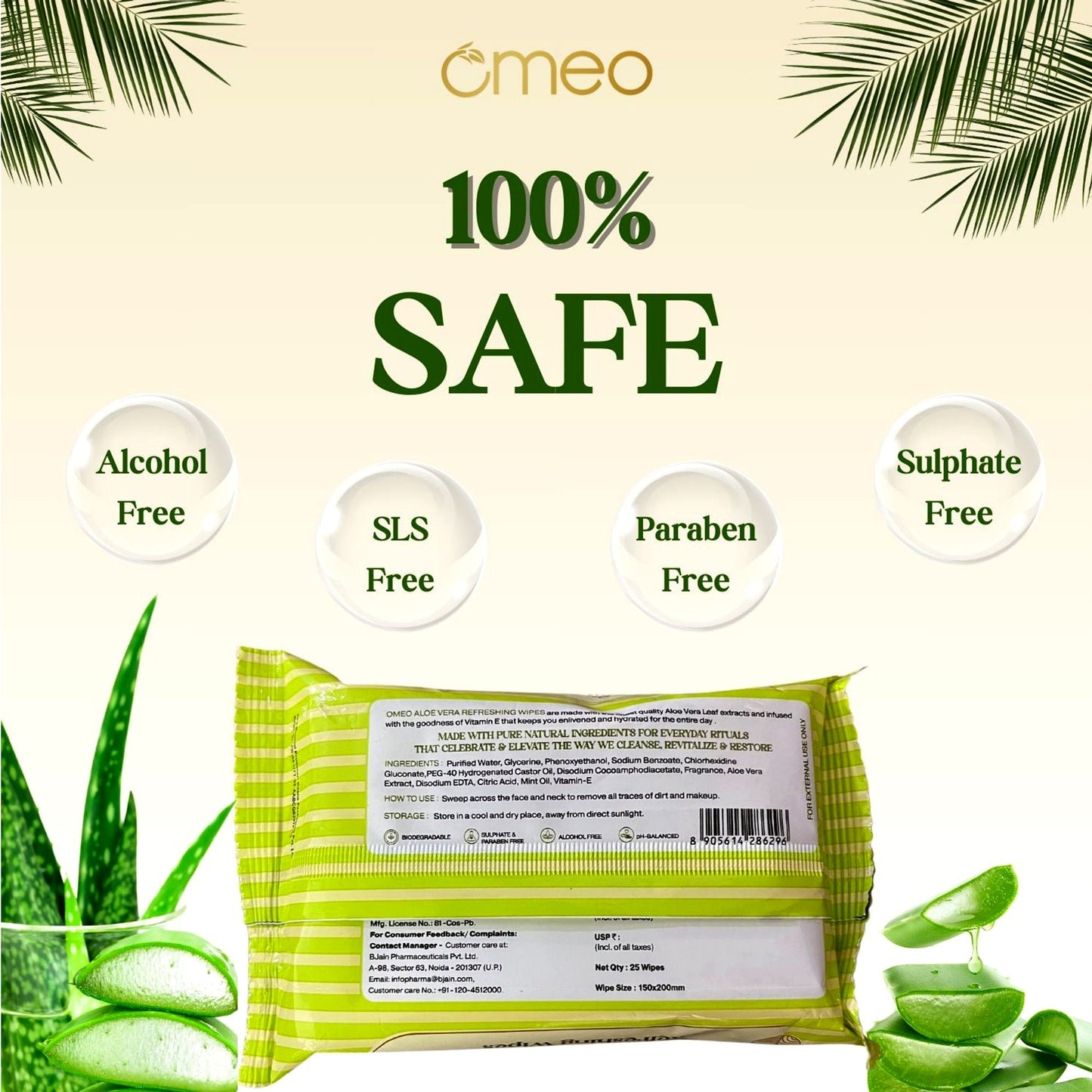 Omeo Aloe Vera Wet Wipes