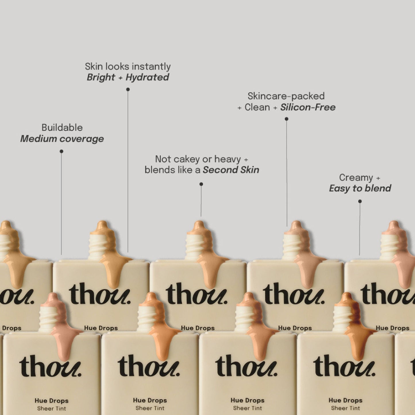 Thou Hue Drops Sheer Skin Tint - 260 Warm