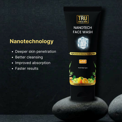 Tru Hair & Skin Nanotechnology Facewash For Sensitive-Acne Prone Skin
