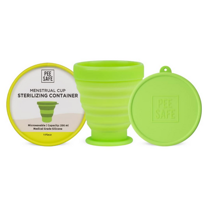 Pee Safe Menstrual Cup Medium Size + Sterilizing Container + Menstrual Cup Wash