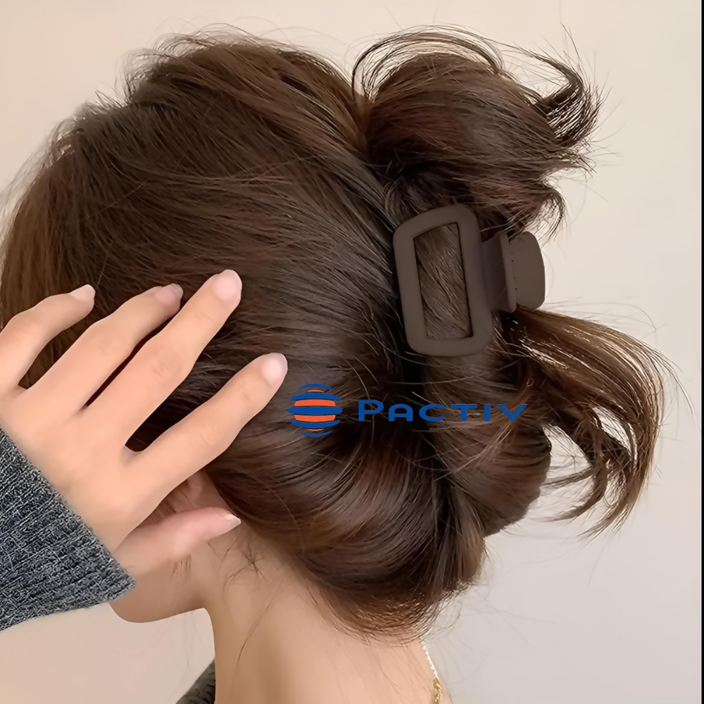 PACTIV Solid Color Matte Hollow Out Hair Claw Clips