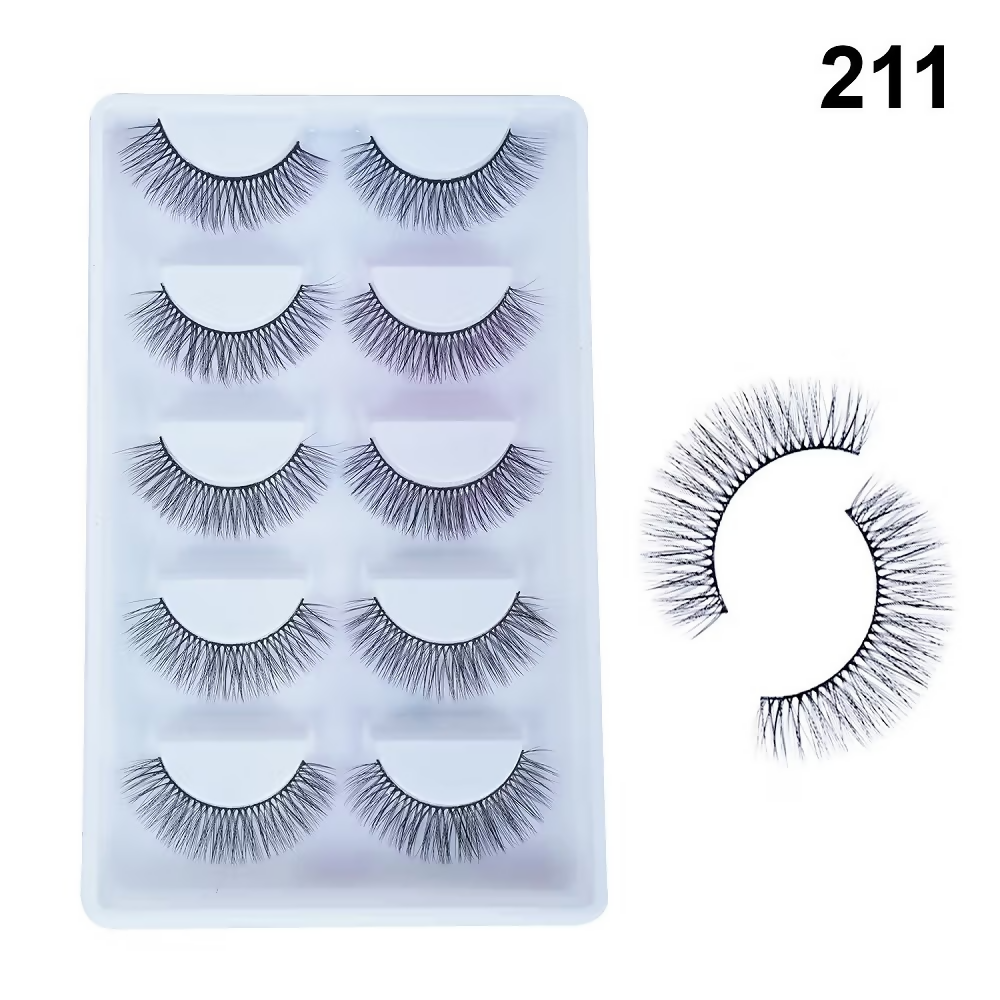 Bronson Professional Pair 6D Long & Natural False Eyelashes - 211